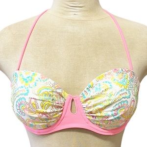 Victoria’s Secret Bikini Top Swimsuit Swim Pink Push-Up 34C M Medium